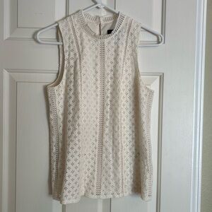 Banana Republic White lace tank